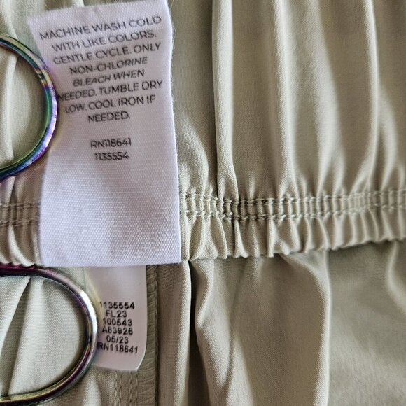 LIVI for Lane Bryant Pants Womens 18/20 Lime Green Wide Leg Drawstring Waist - Picture 9 of 16